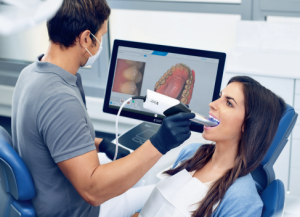 person using a CEREC unit